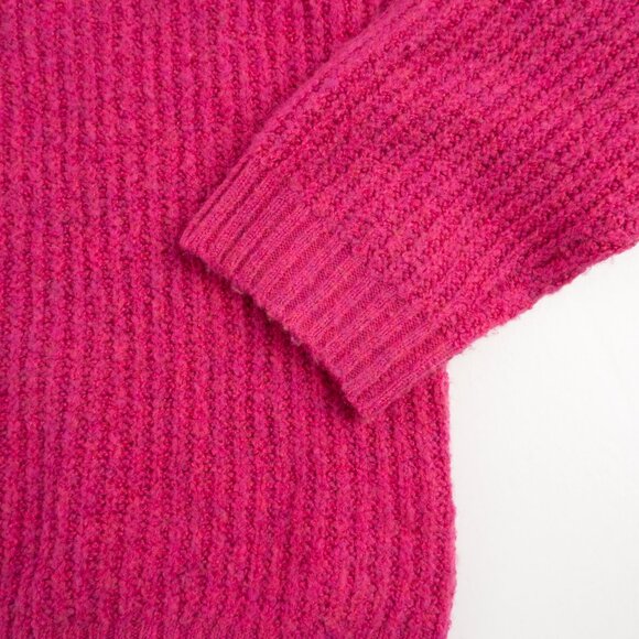 AMERICAN EAGLE hot pink Oversized crewneck stretch sweater size S - Picture 5 of 7